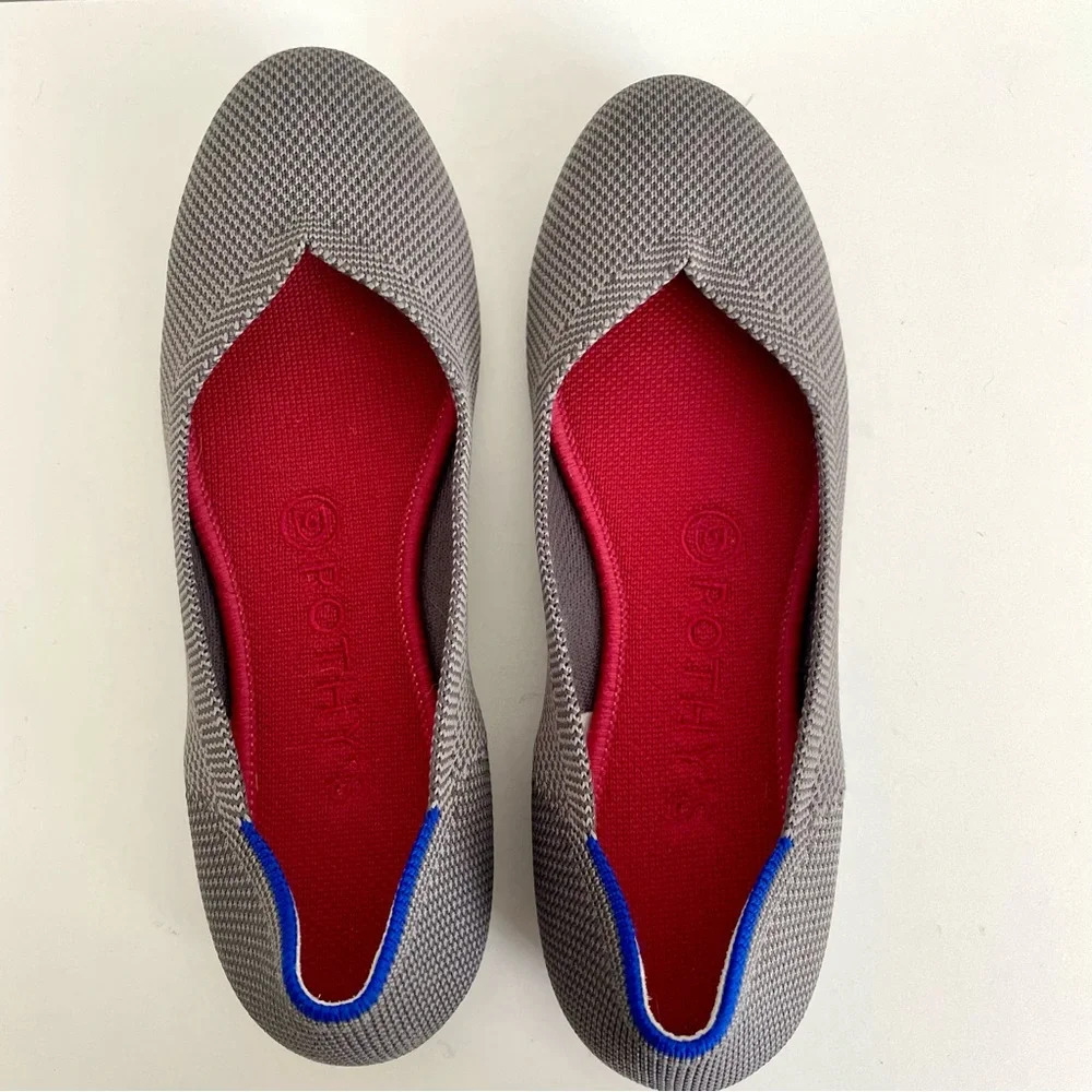 Rothy’s The Flat in Charcoal Knit  Round Toe Slip On Size 7 - Picture 2 of 7
